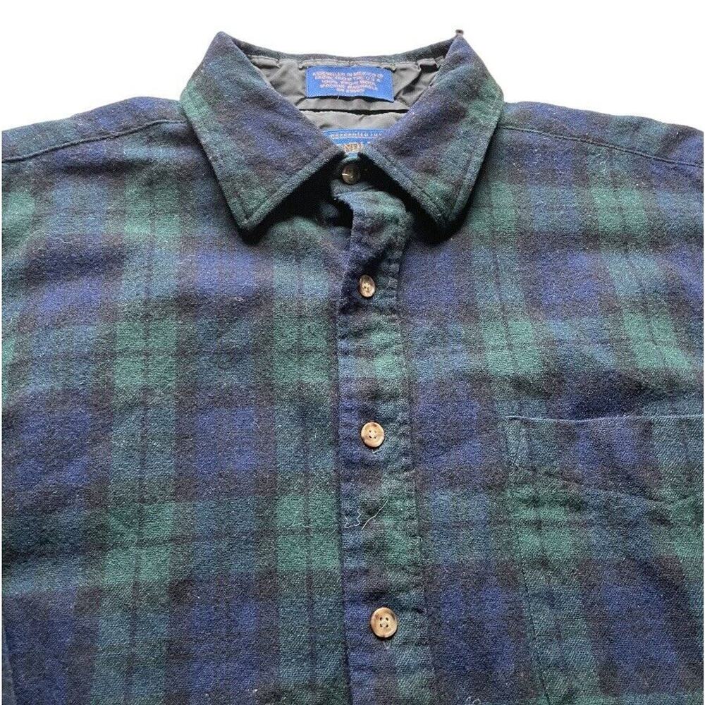Pendleton Men Authentic Black Watch Flannel Shirt… - image 2